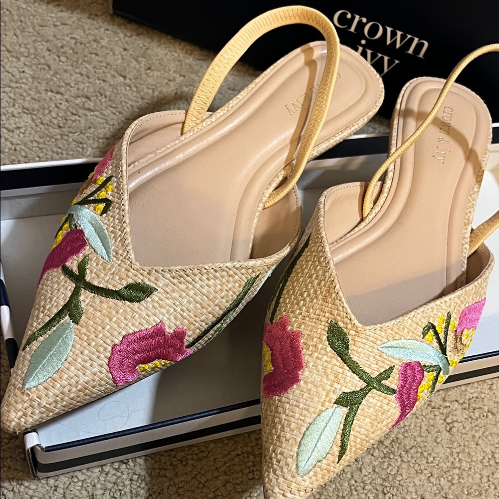 Crown Vintage Pink Floral Espadrilles